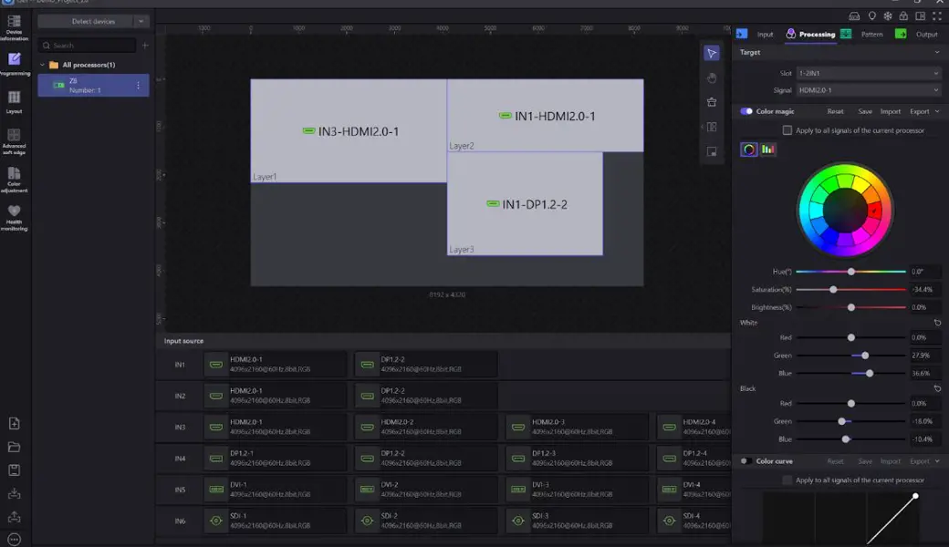 Software per ledwall Wave&Co: caratteristiche e funzioni